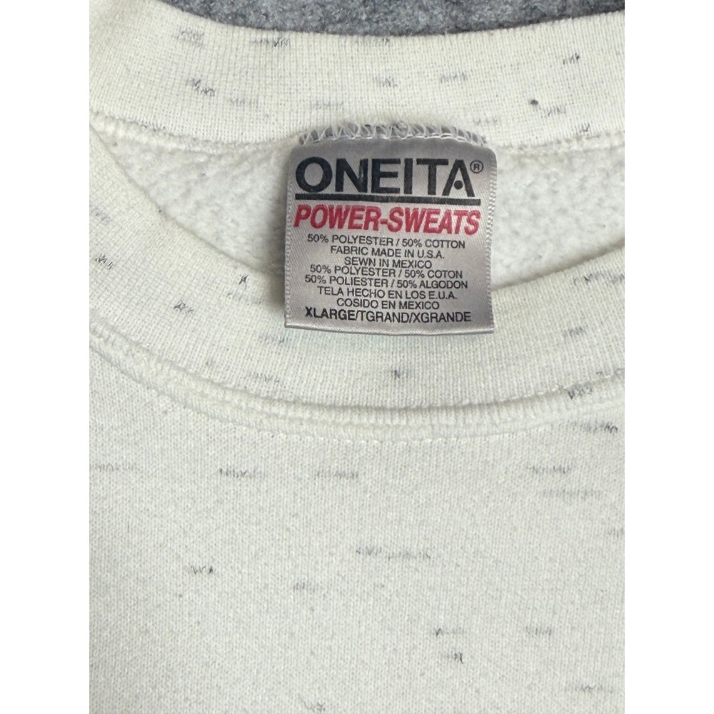 Vintage Oneita Power Sweats Chillin Peppers Graphic Sweatshirt Cream Mens XL - Picture 4 of 4